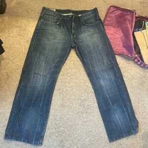 Blue bootcut jeans, never worn